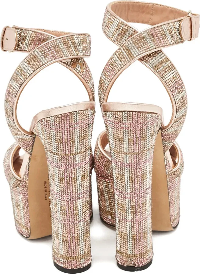 120mm Rhinestone-Embellished Sandals - Image 4