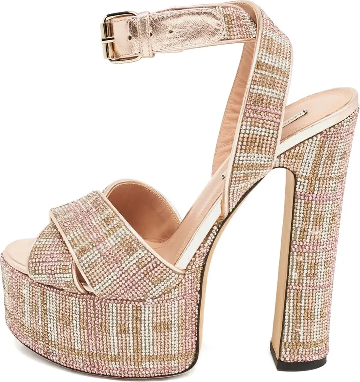 120mm Rhinestone-Embellished Sandals