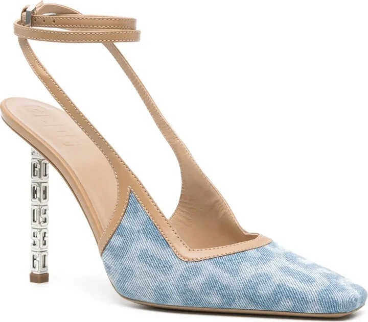120mm Slingback Leather Pumps - Image 2
