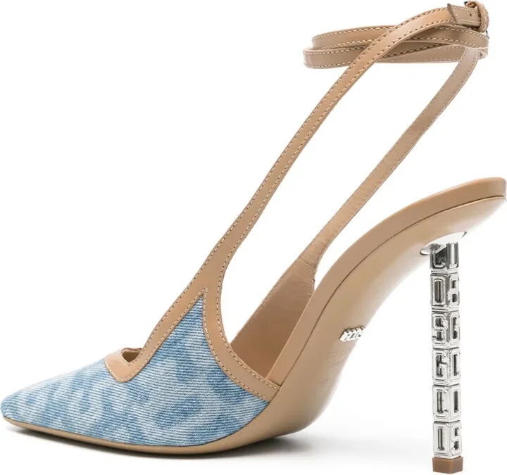 120mm Slingback Leather Pumps - Image 3