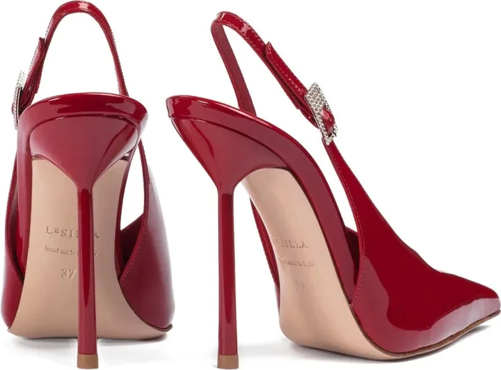 120MM slingback patent leather pumps - Image 3