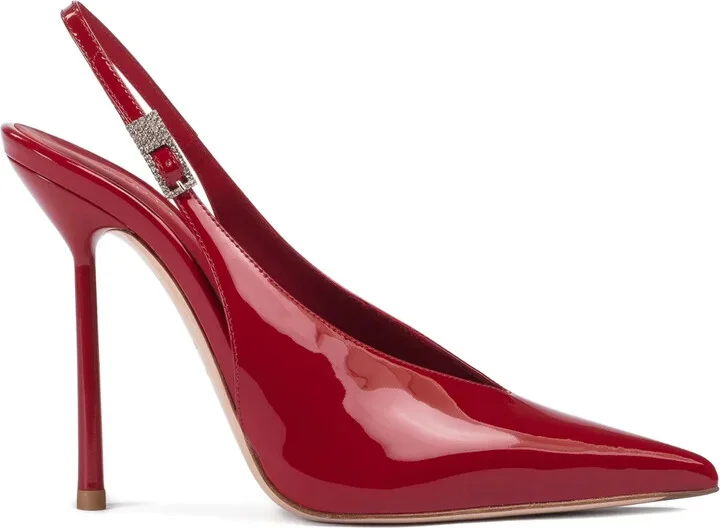 120MM slingback patent leather pumps