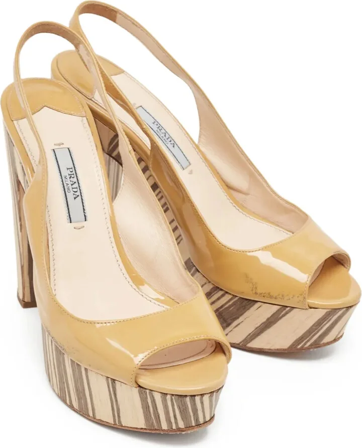 120mm Slingback Peep-Toe Sandals - Image 2