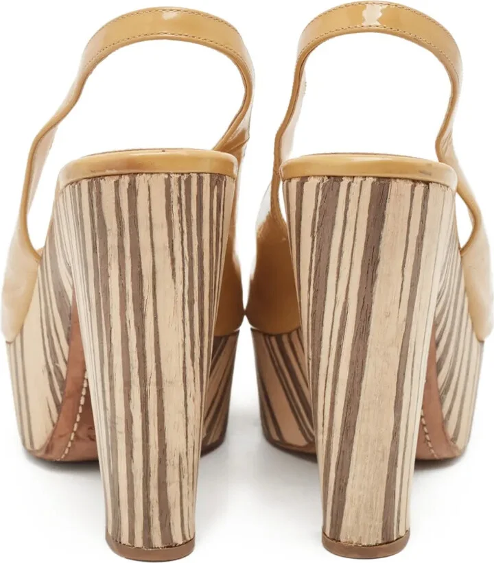 120mm Slingback Peep-Toe Sandals - Image 4