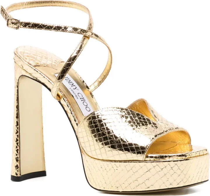 120mm Snakeskin Sandals - Image 2