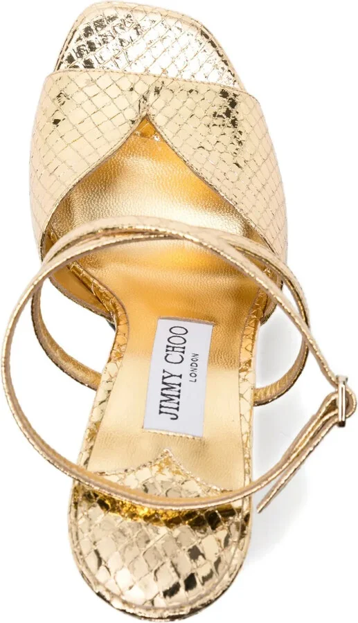 120mm Snakeskin Sandals - Image 4
