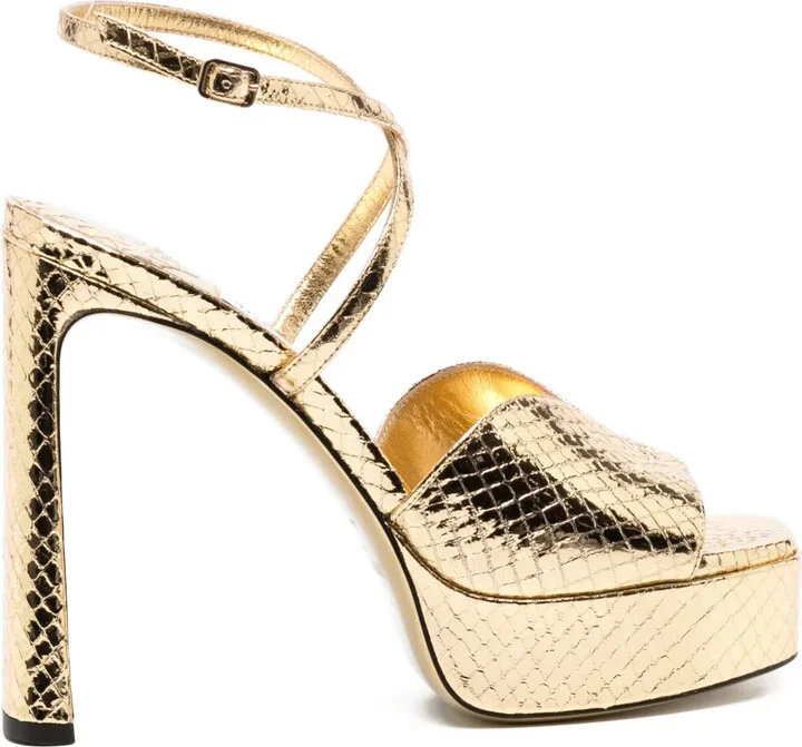 120mm Snakeskin Sandals