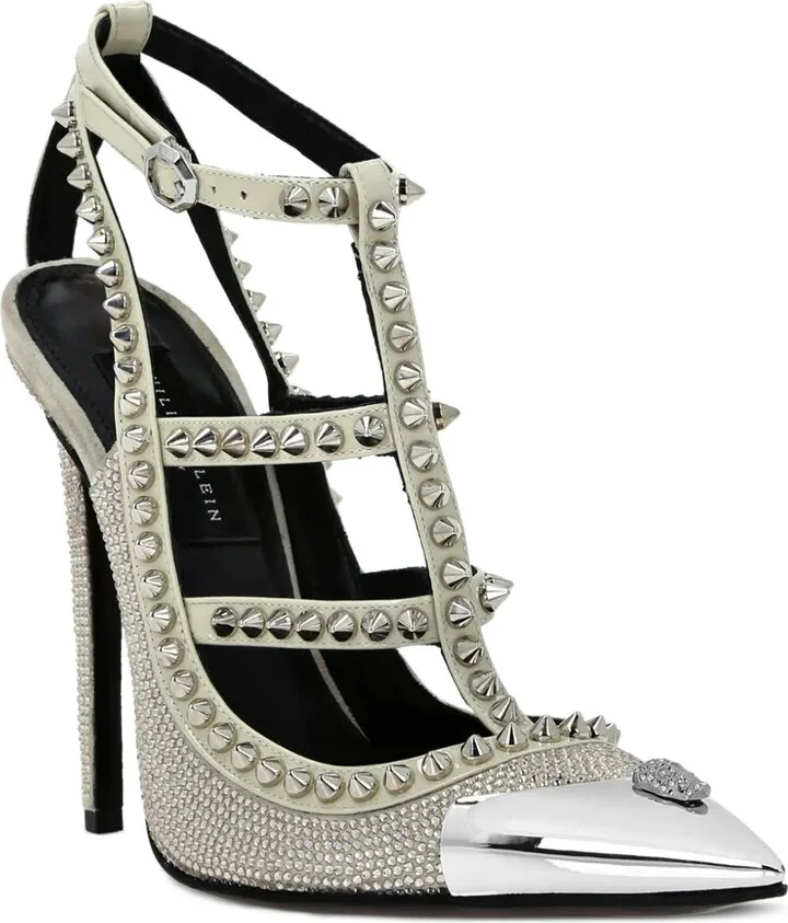 120mm Spike-Embellished Heeled Sandals - Image 2