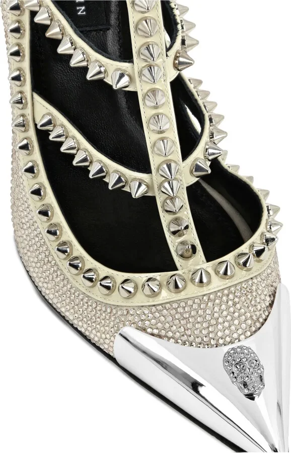 120mm Spike-Embellished Heeled Sandals - Image 4