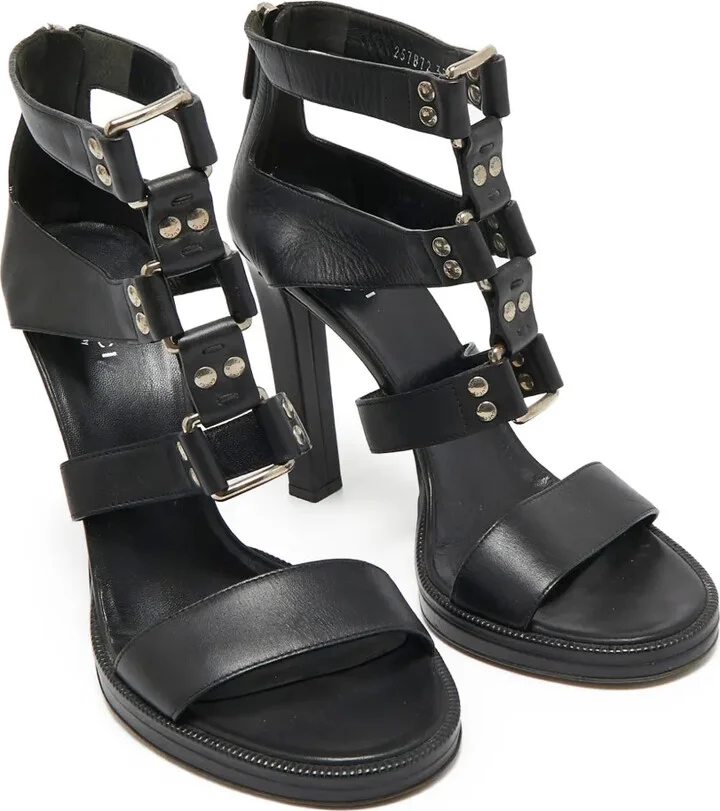 120mm Strapped Heeled Sandals - Image 2