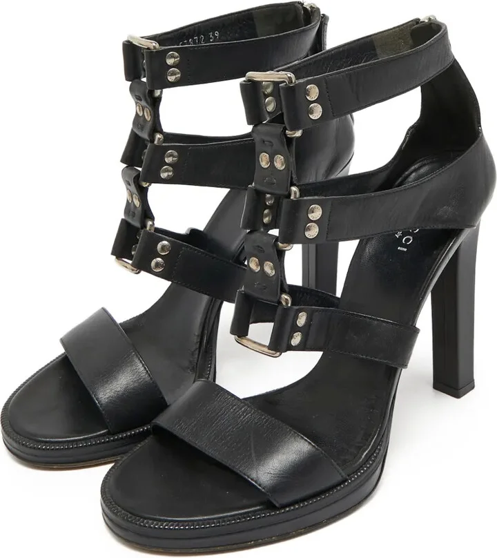 120mm Strapped Heeled Sandals - Image 4