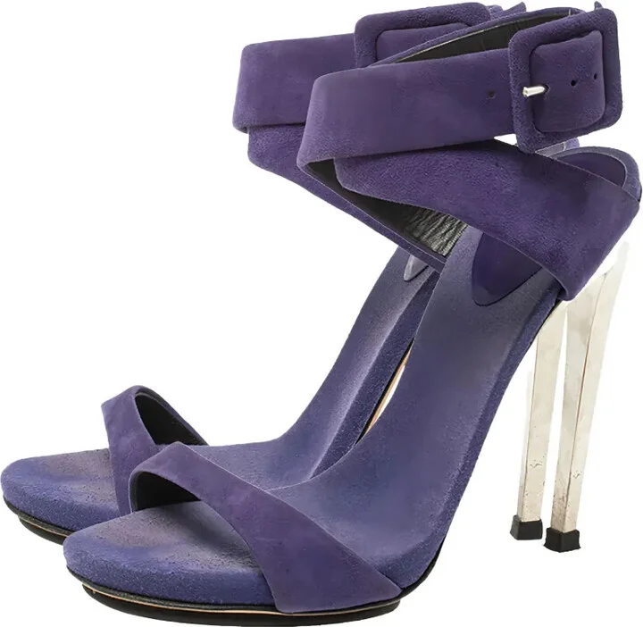 120mm Suede Heeled Sandals - Image 3