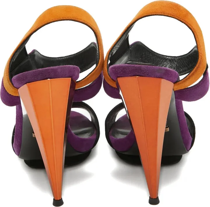 120mm Suede Heeled Sandals - Image 4