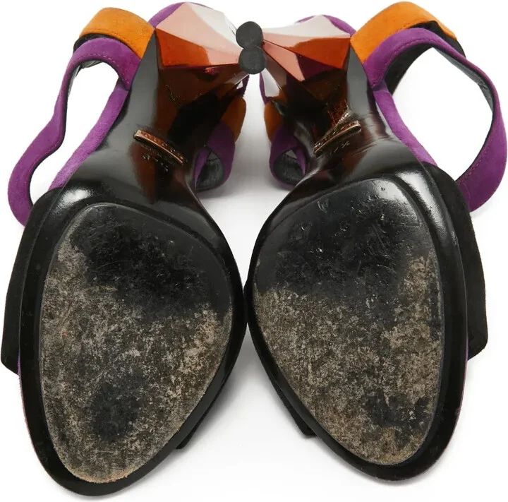 120mm Suede Heeled Sandals - Image 5