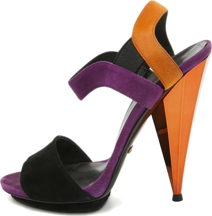 120mm Suede Heeled Sandals