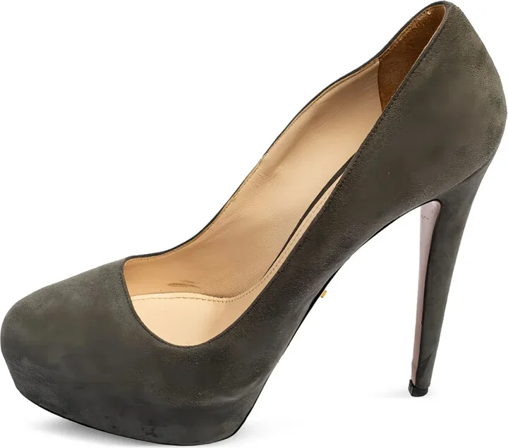 120mm Suede Platform Pumps