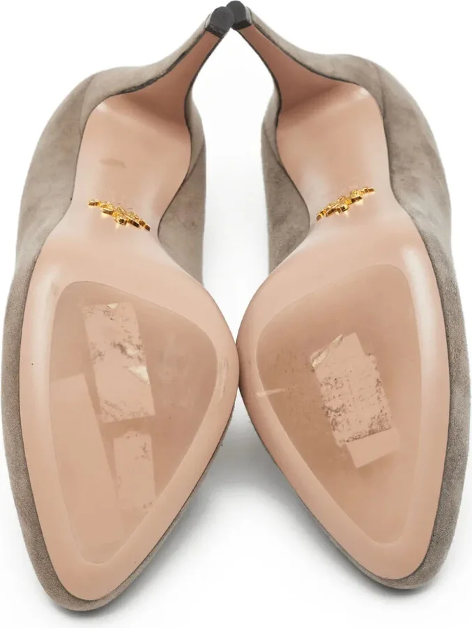 120mm Suede Pointed-Toe Pumps - Image 4