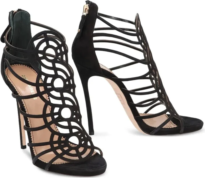 120mm Suede Strappy Sandals - Image 2
