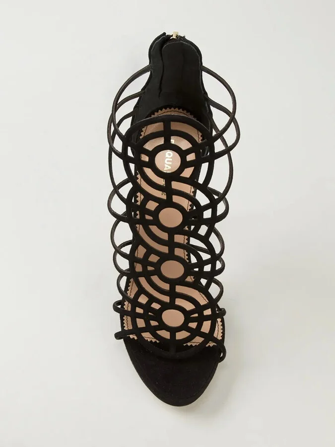 120mm Suede Strappy Sandals - Image 4