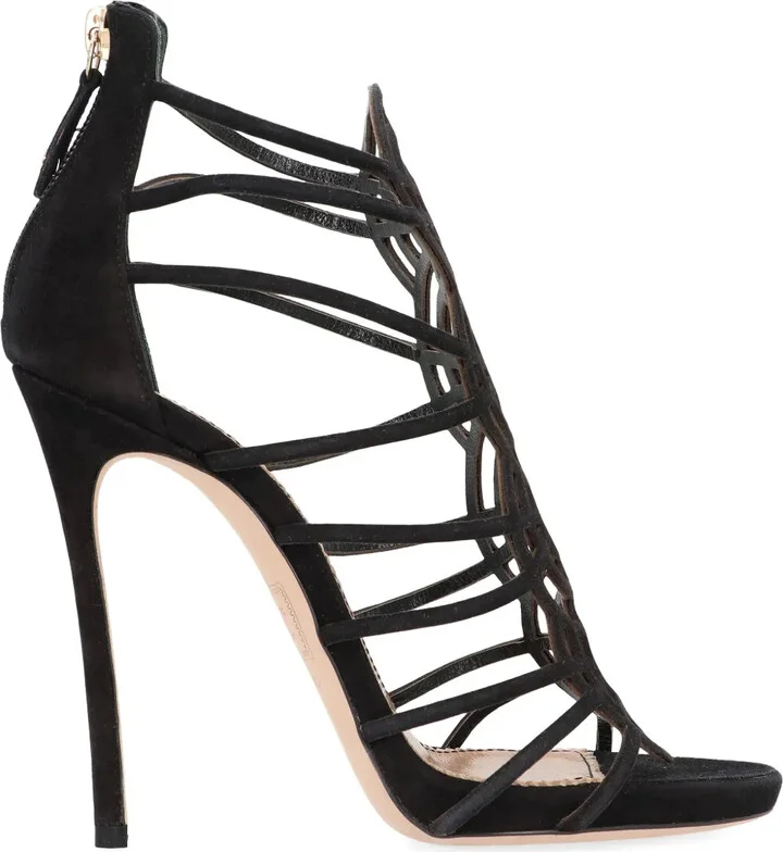 120mm Suede Strappy Sandals
