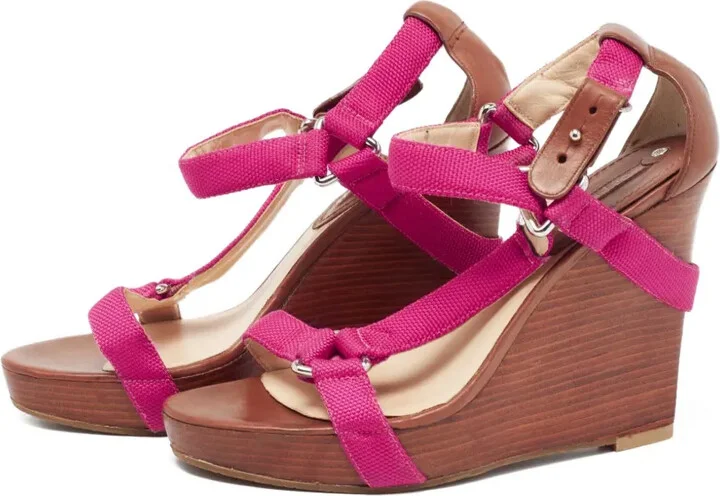 120mm T-strap wedge sandals - Image 2