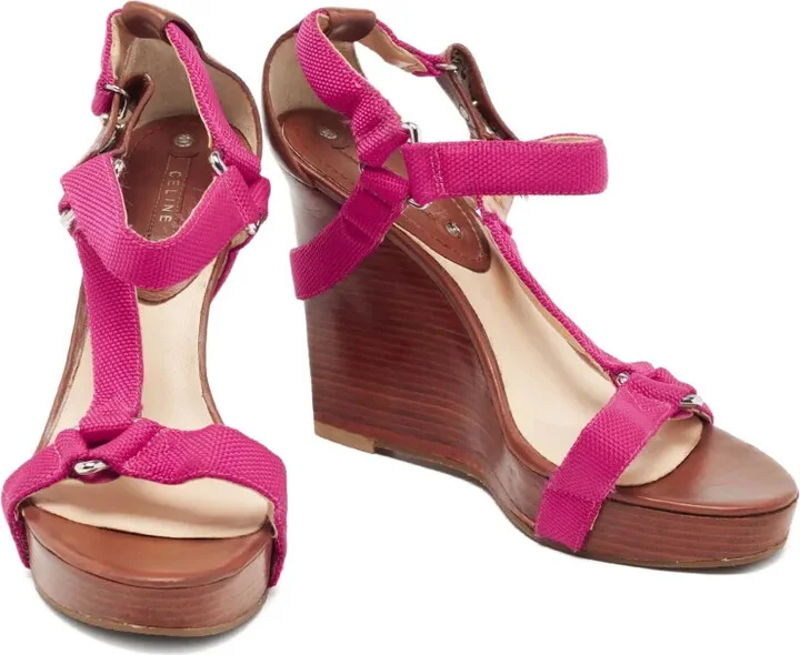 120mm T-strap wedge sandals - Image 3