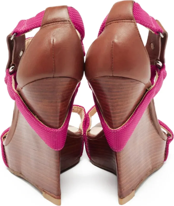 120mm T-strap wedge sandals - Image 4