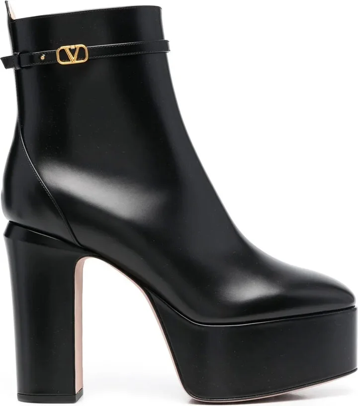 120mm Tan-Go platform ankle boots