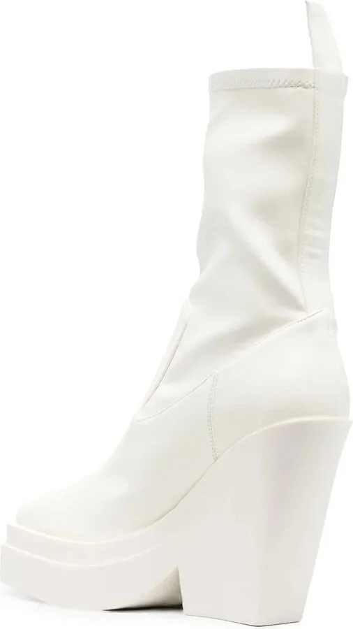120mm Tapered-Heel Leather Boots - Image 3