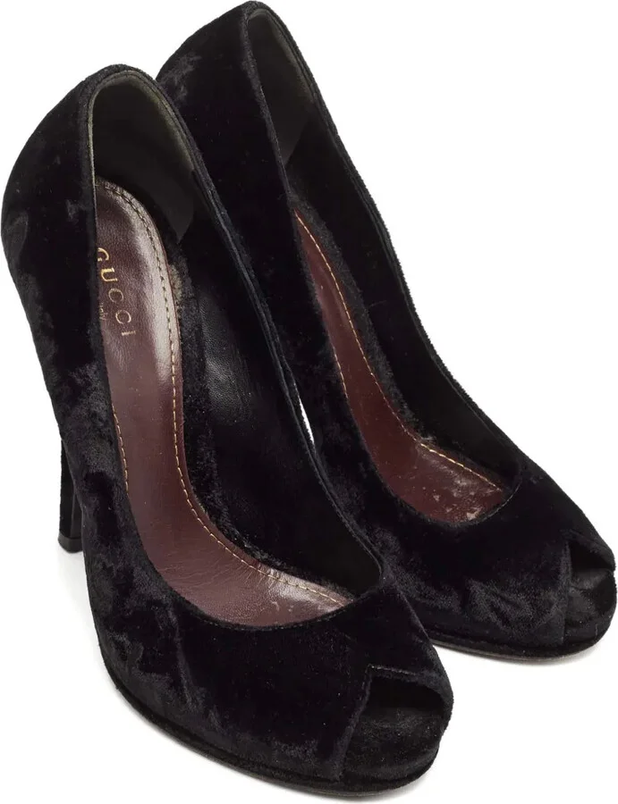 120mm Velvet-Finish Heeled Pumps - Image 2