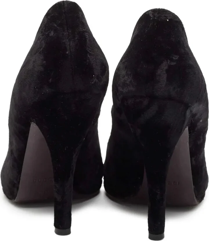 120mm Velvet-Finish Heeled Pumps - Image 3