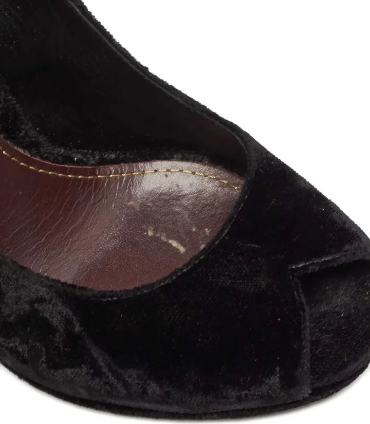 120mm Velvet-Finish Heeled Pumps - Image 5