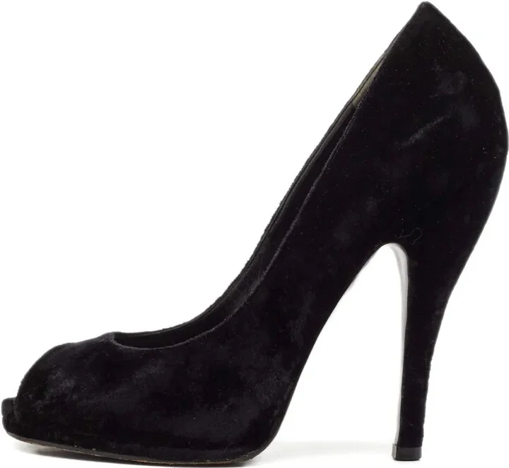 120mm Velvet-Finish Heeled Pumps