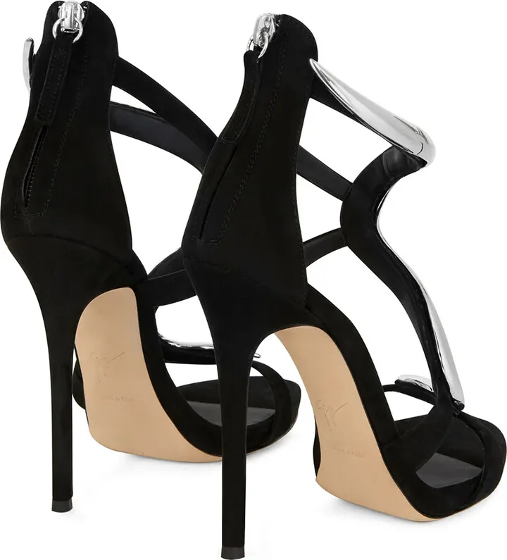 120mm Venere metallic-snake sandals - Image 3