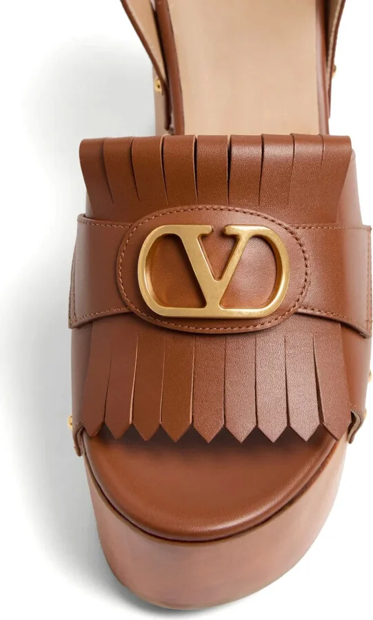 120mm VLogo Signature fringed clogs - Image 4