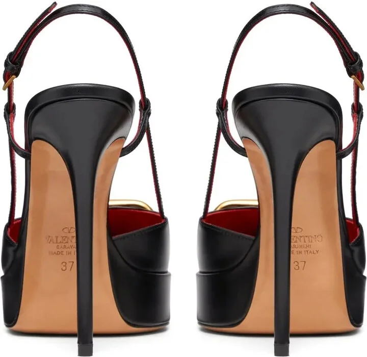 120mm VLogo Signature slingback pumps - Image 3