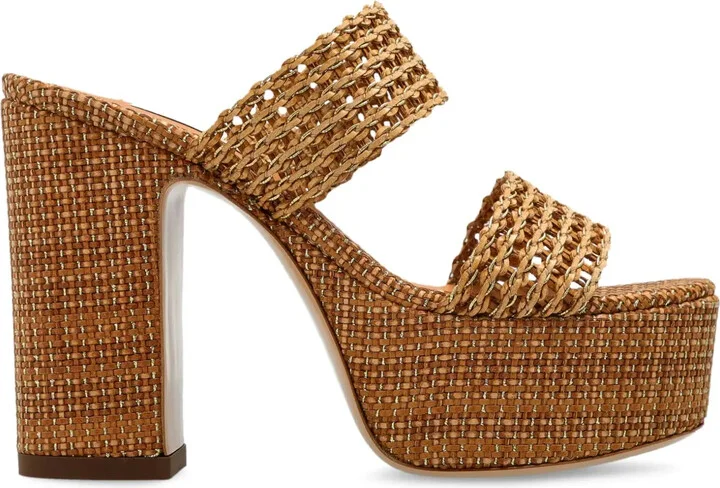 120mm Woven-Platform Sandals