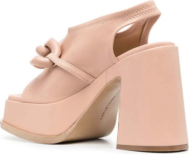 125mm Chain-Link Block Heel Sandals - Image 3