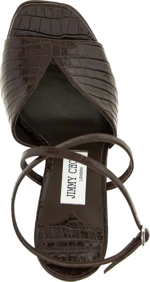125mm Crocodile-Print Platform Sandals - Image 3