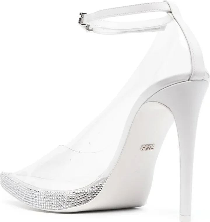 125mm Crystal-Embellished Leather Pumps - Image 3