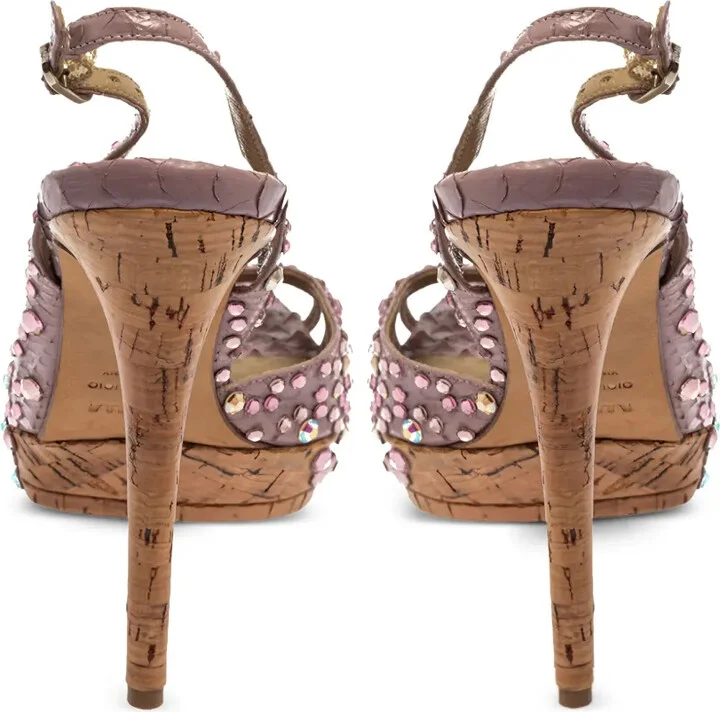 125mm Crystal-Embellished Slingback Sandals - Image 3