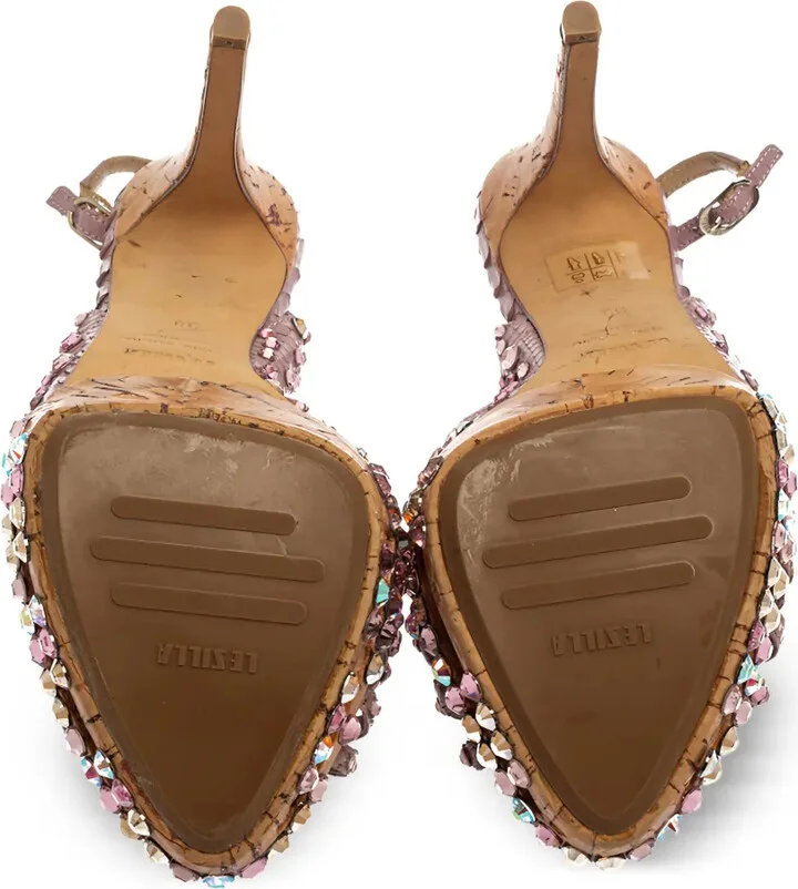 125mm Crystal-Embellished Slingback Sandals - Image 4