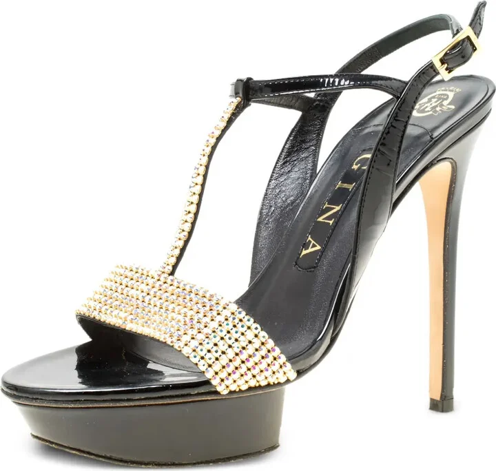 125mm crystal-embellished T-strap sandals - Image 2