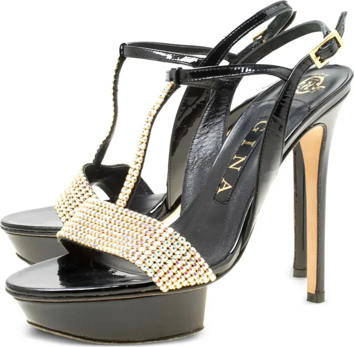 125mm crystal-embellished T-strap sandals - Image 3