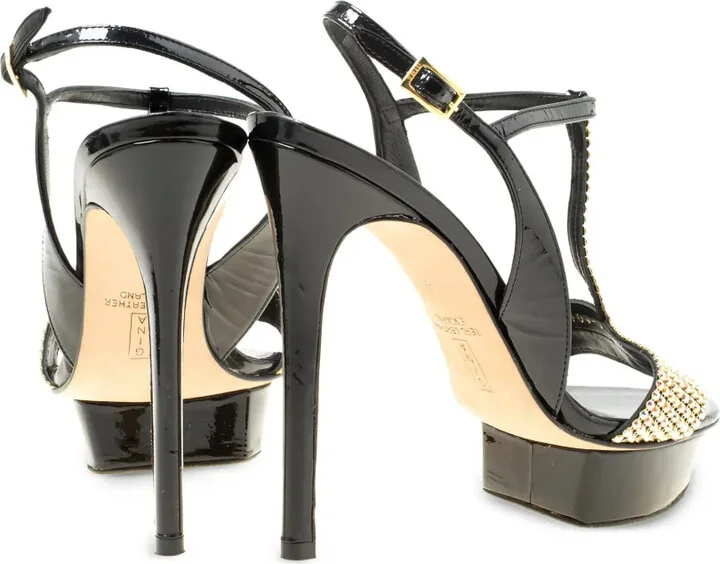 125mm crystal-embellished T-strap sandals - Image 4