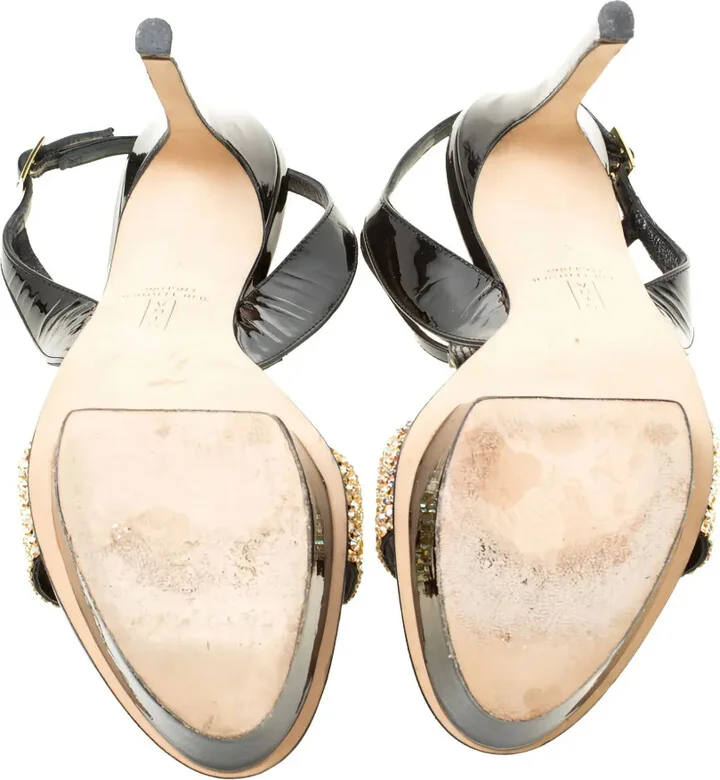 125mm crystal-embellished T-strap sandals - Image 5