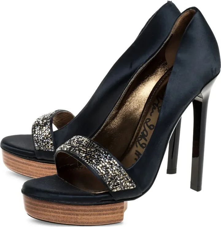 125mm Crystal-Embellishment Heeled Pumps - Image 2
