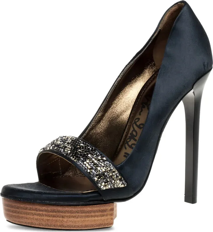125mm Crystal-Embellishment Heeled Pumps - Image 3