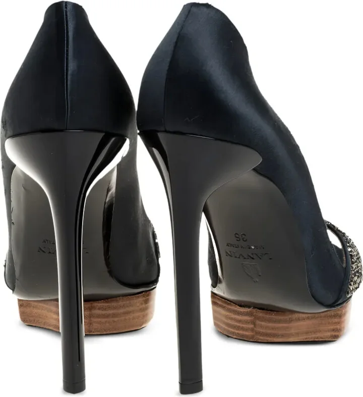 125mm Crystal-Embellishment Heeled Pumps - Image 4