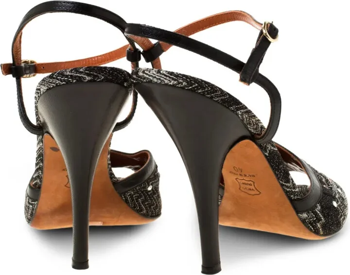 125mm Embellishment Zigzag Pattern Sandals - Image 4